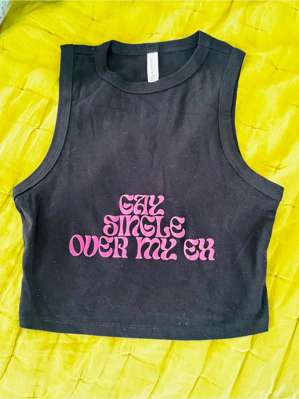 GAY SINGLE OVER MY EX shirt crop top
